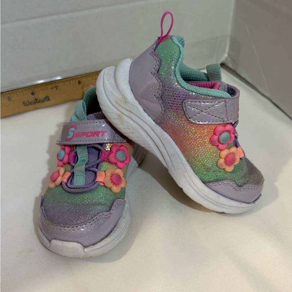 S Sport by Skechers Toddler Girls Clair‎ Fashion School Sneakers Lavender Size 5